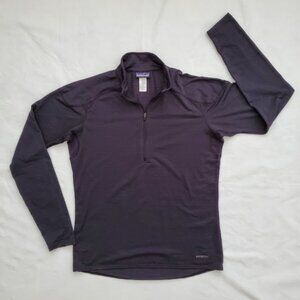 Patagonia Black Capilene Zip-Neck Midweight Long-Sleeve Polartec Top Size XL